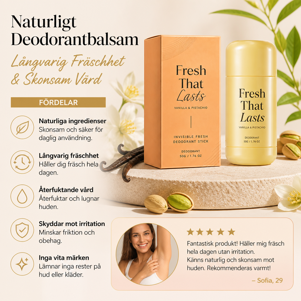 Naturligt Deodorantbalsam – Långvarig Fräschhet & Skonsam Armhålevård