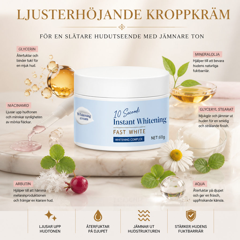 Lysterhöjande Kroppskräm För En Slätare Hudutseende Med Jämnare Ton