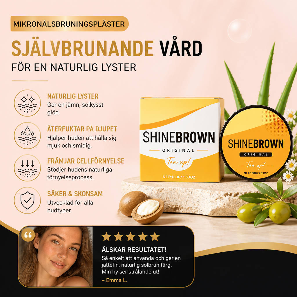 Slät Bronzfärgad Självbrunare – Återfuktande Kroppslotion Med Lyster
