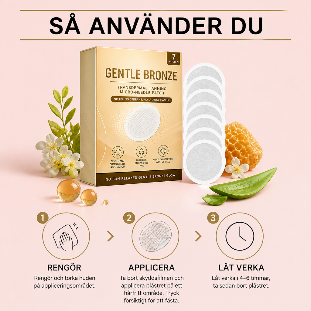 Mikronålsbruningsplåster – Naturlig Bronsfärgad Lyster Med Återfuktande Vård
