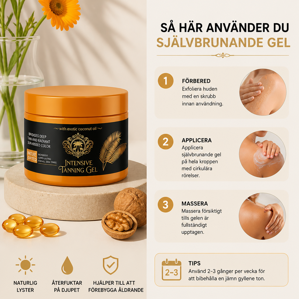 Självbrunande Gel – Naturlig Lyster Med Återfuktande Formula