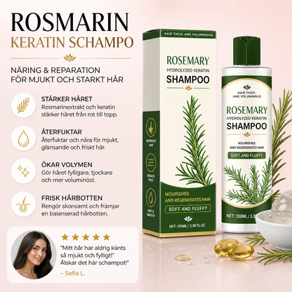 Rosmarin Keratin Hårmask – Närande Reparationsvård För Mjukt Hår