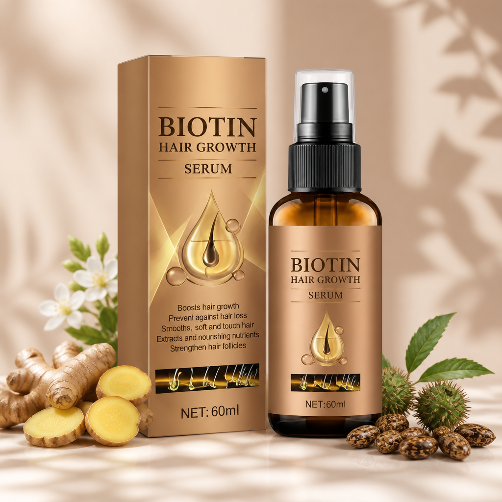 Biotin Hårväxtserum – Närande Formula För Ett Fylligare Hårutseende