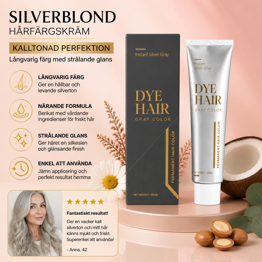 Silverblond Hårfärgskräm – Långvarig Kalltonad Färgbehandling