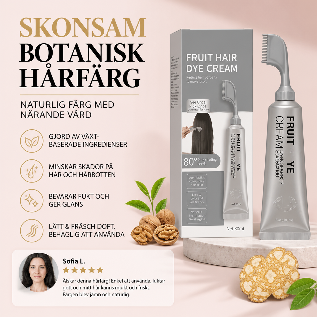 Skonsam Botanisk Hårfärg – Naturlig Färg Med Närande Vård