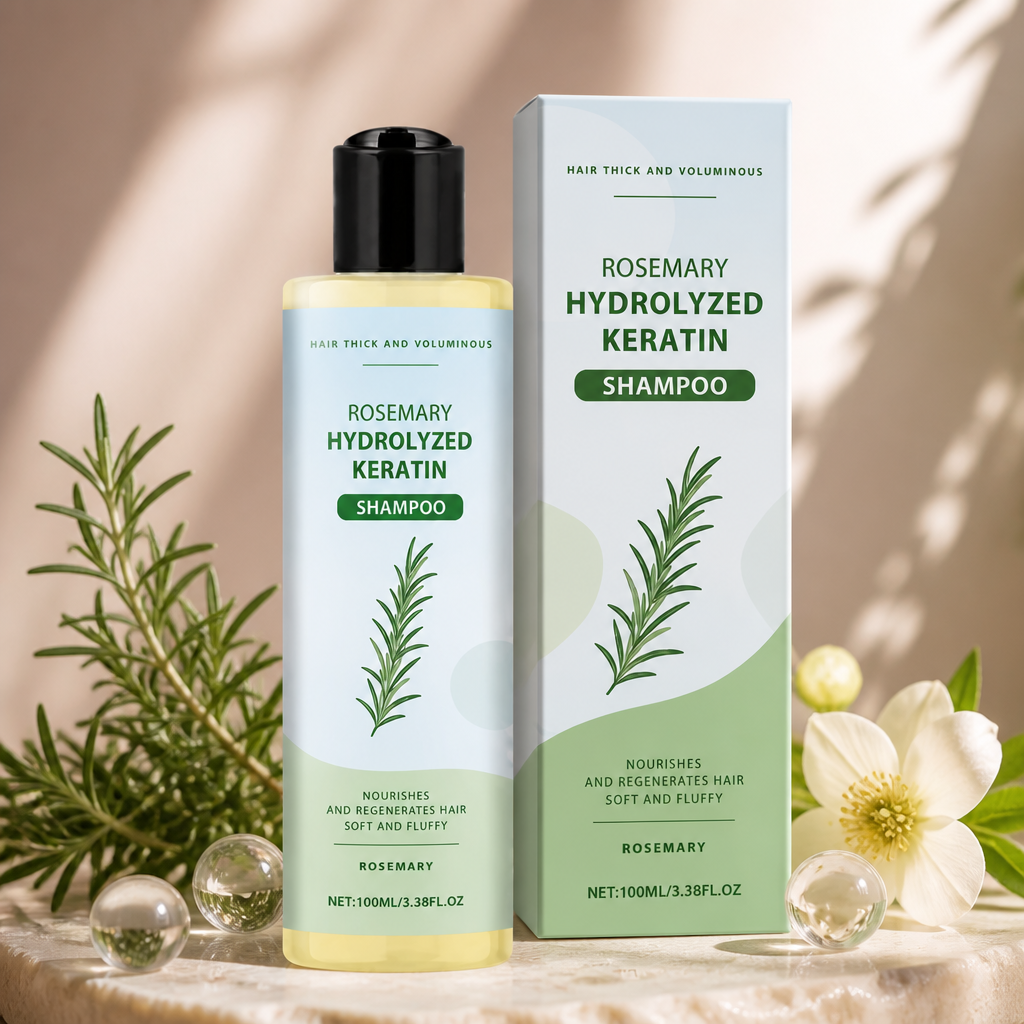 Rosmarin Keratin Reparationsschampo – Återfuktande Formula För Mjukt Hår