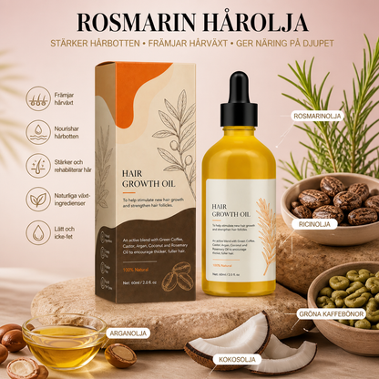 Rosmarin Hårolja – Närande Hårbottenvårdsformula För Mjukt Hår