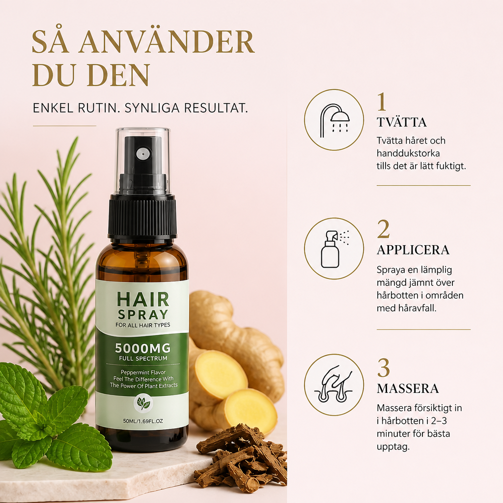 Rosmarin & Ingefära Hårbottenessens – Botanisk Vård För Ett Fylligare Hårutseende
