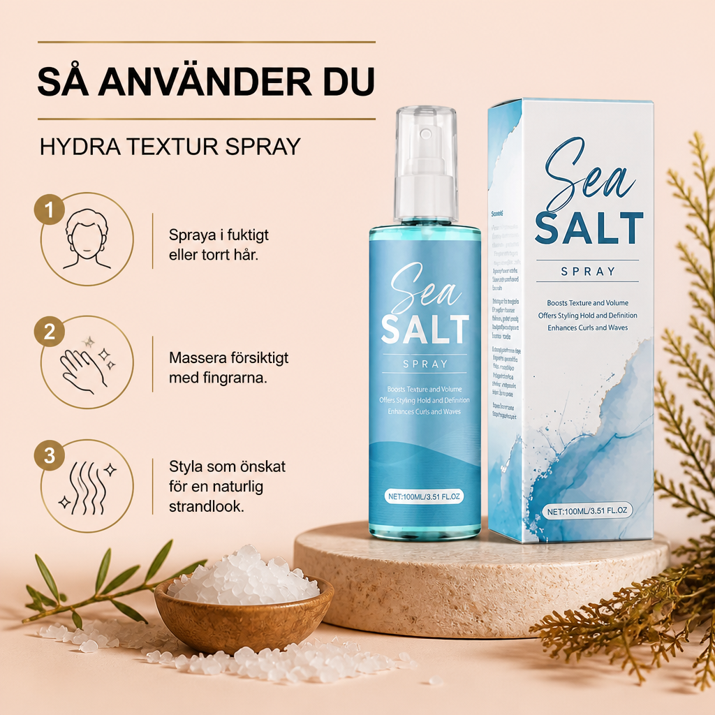 Havssalt Hårspray – Texturiserande Formula För Naturlig Volym Och Styling
