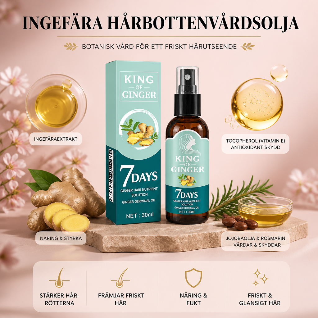 Ingefära Hårbottenvårdsolja – Botanisk Vård För Ett Friskt Hårutseende