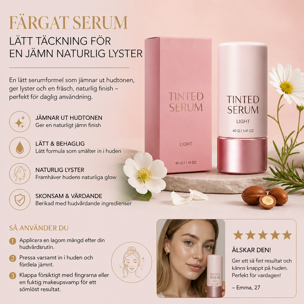 Färgat Serum – Lätt Täckning För En Jämn Naturlig Lyster
