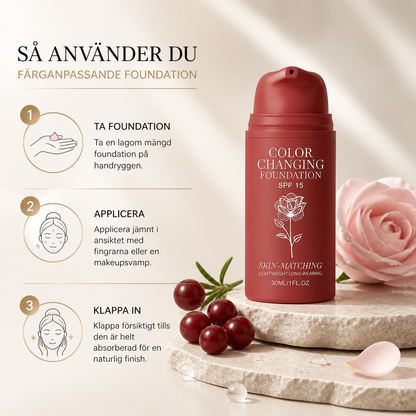 Färganpassande Foundation – Lätt Täckning Med Naturlig Finish
