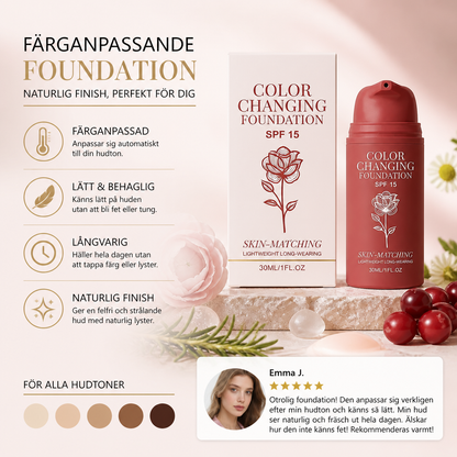 Färganpassande Foundation – Lätt Täckning Med Naturlig Finish