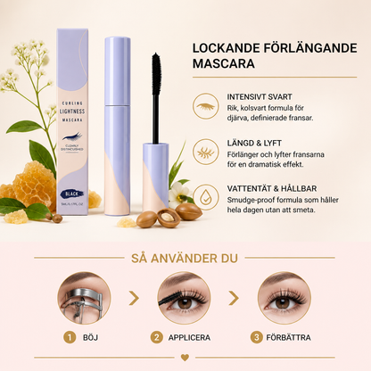 Lockande Förlängande Mascara – Intensiv Svart Fransdefinition