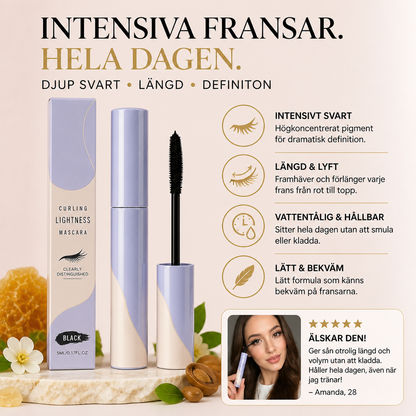 Lockande Förlängande Mascara – Intensiv Svart Fransdefinition