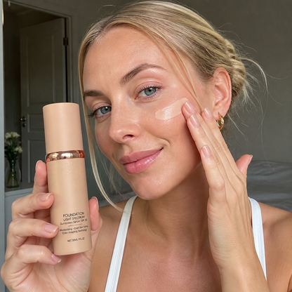 Foundationserum Med Ljust Spektrum-Solskydd – Återfuktande Täckning Med SPF-Skydd