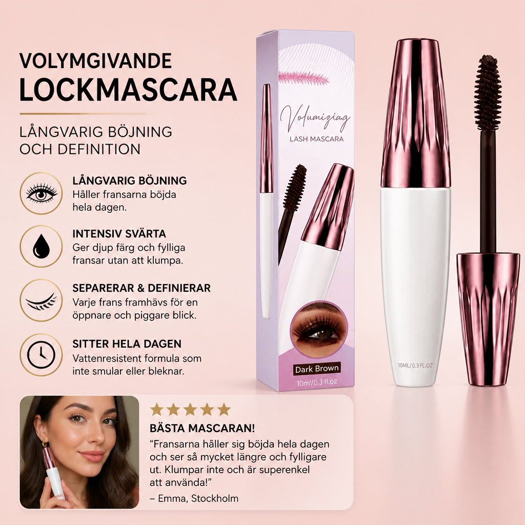 Volymgivande Lockmascara För Långvarig Böjning Och Definition