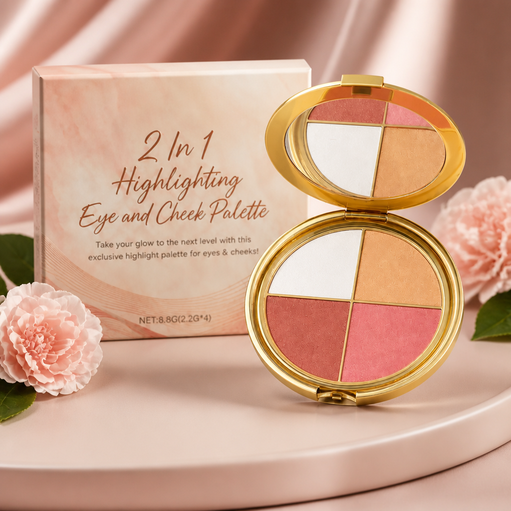 Strålande Multifunktionellt Ansiktsglowpuder För Ögon, Kinder Och Highlighter