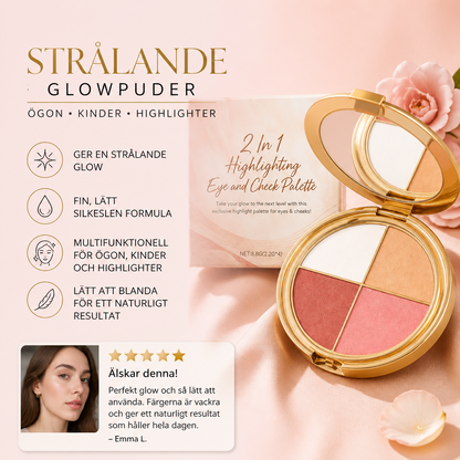 Strålande Multifunktionellt Ansiktsglowpuder För Ögon, Kinder Och Highlighter