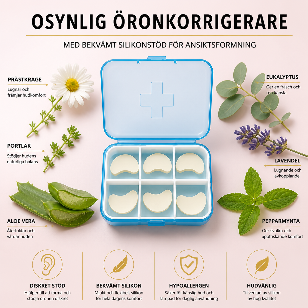 Osynlig Öronkorrigerare Med Bekvämt Silikonstöd För Ansiktsformning
