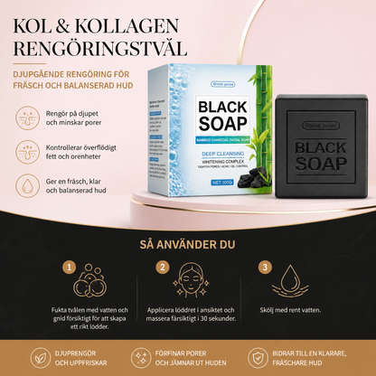 Kol & Kollagen Rengöringstvål – Djupgående Rengöring för Fräsch och Balanserad Hud