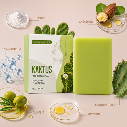 Kaktus Återfuktande Rengöringstvål för Fräsch, Mjuk & Balanserad Hud