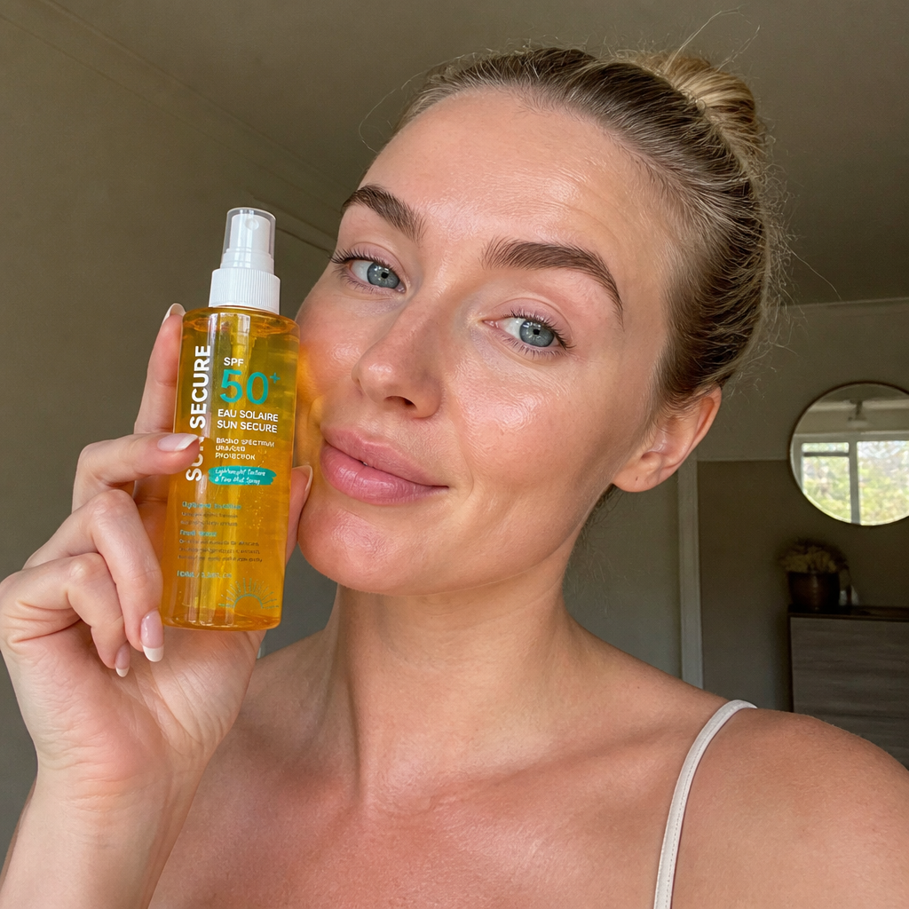 Bredspektrum SPF 50+ Solskyddsmist – Lätt Dagligt UV-skydd