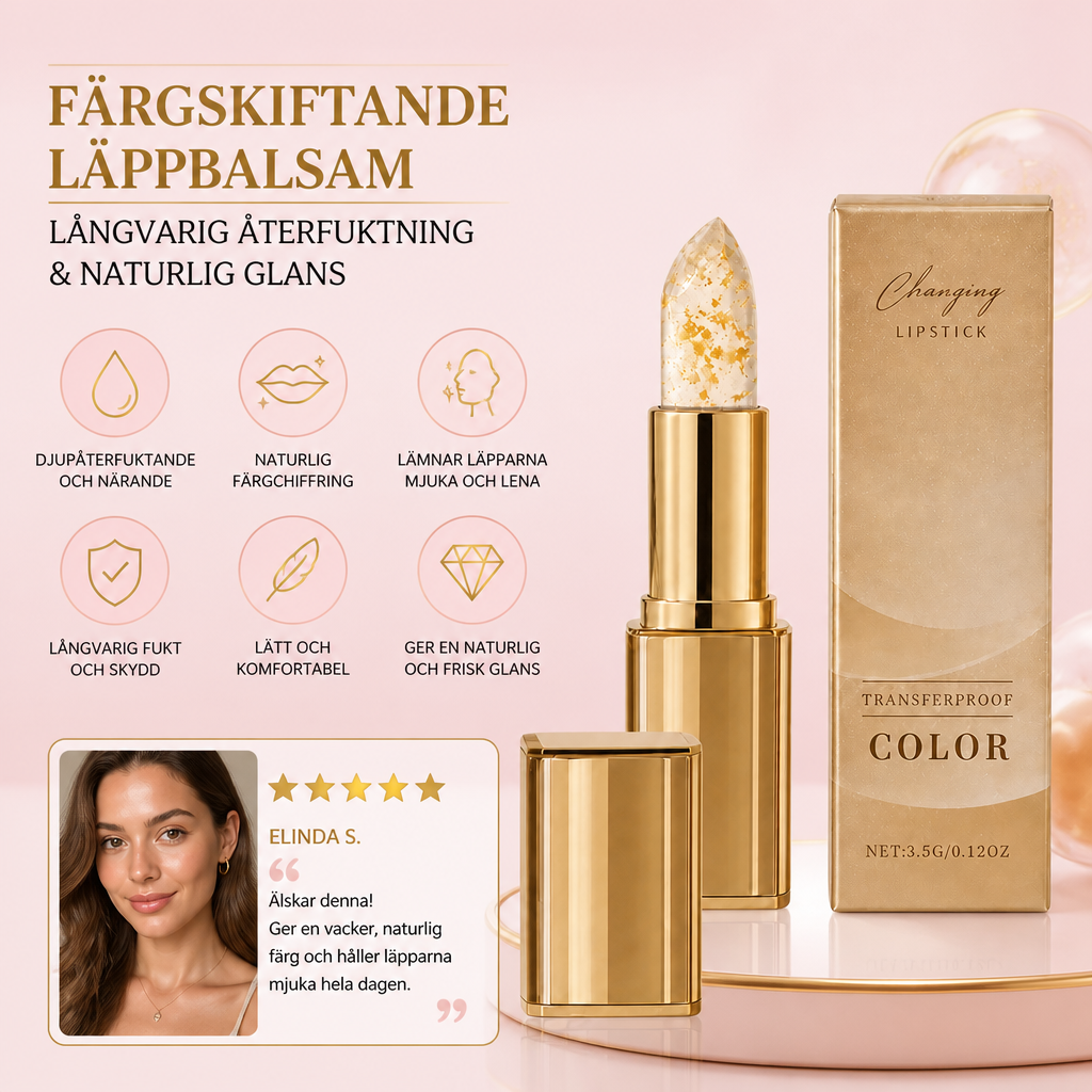 Färgskiftande Läppbalsam – Långvarig Återfuktning & Naturlig Glans