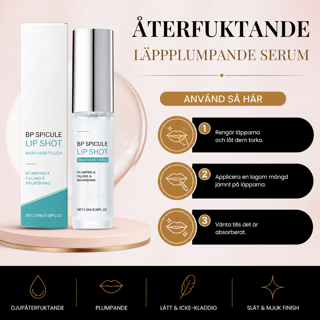 Återfuktande Läppplumpande Serum – Lätt Fukt & Slät Finish