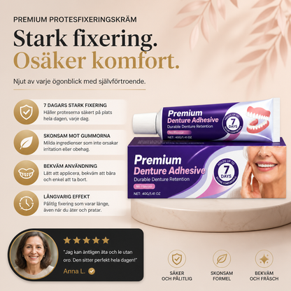 Premium Protesfixeringskräm – Stark Fästförmåga För Bekväm Protesanvändning