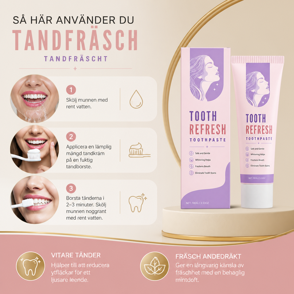 Uppfriskande Tandkräm Med Whitening-Effekt – För Ett Vitare Leende & Fräsch Andedräkt