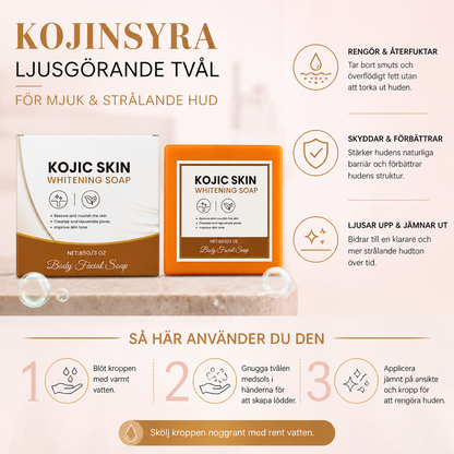 Kojinsyra Ljusgörande Tvål – För Mjuk och Strålande Hud i Ansikte & Kropp