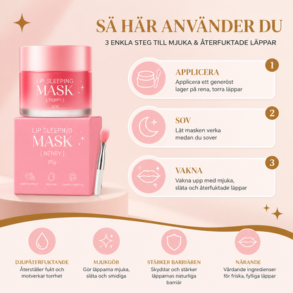 Läppmask För Natten För Mjuka, Släta & Återfuktade Läppar
