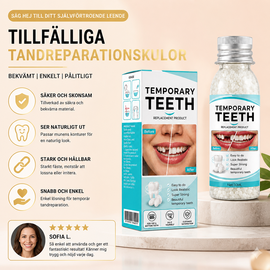 Tillfälliga Tandreparationskulor – Formbar Tandfyllningslösning