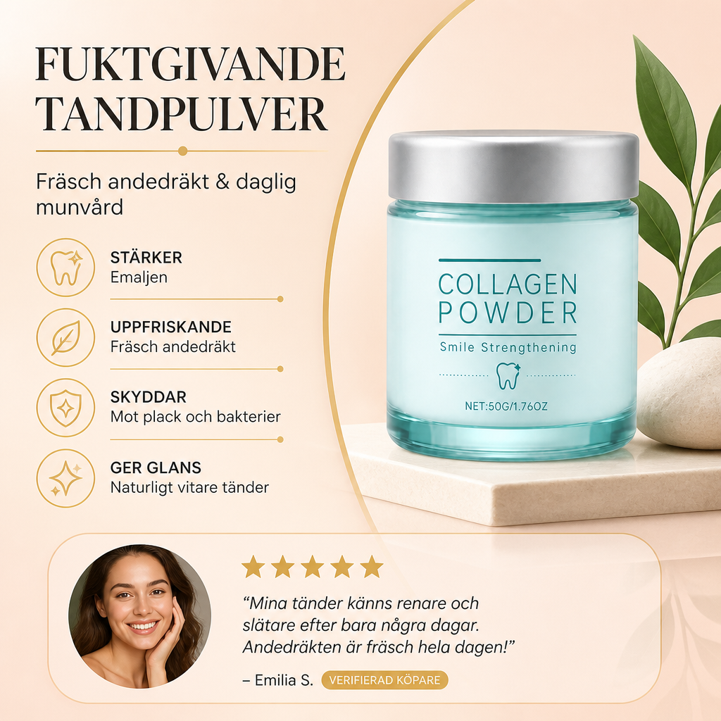 Fuktgivande Tandpulver – Frisk Andedräktsformula För Daglig Munvård