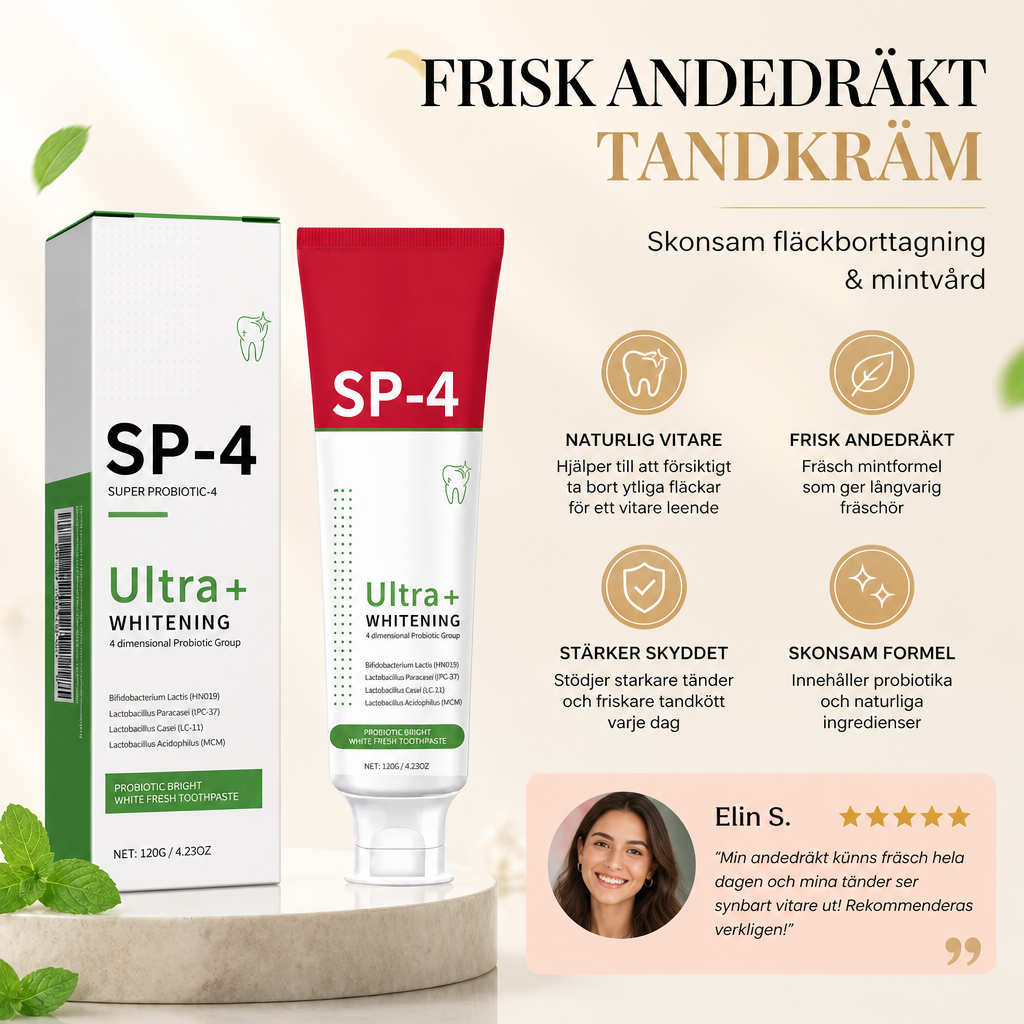Frisk Andedräktstandkräm – Skonsam Fläckborttagning & Mintvård