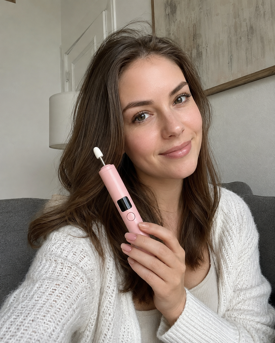 Välvårdad manikyr med nagelfräs