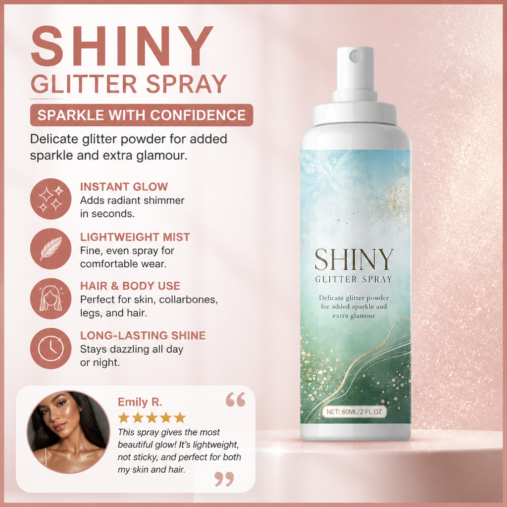 Glittrande Glitter Spray – Skimrande Highlightmist För Kropp Och Hår
