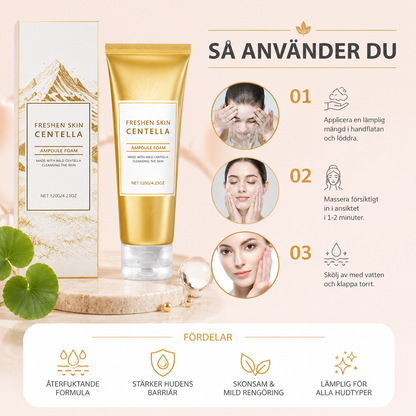Centella & Hyaluronsyra Ansiktsrengöring – Mild Djuprengörande Rengöringsmousse