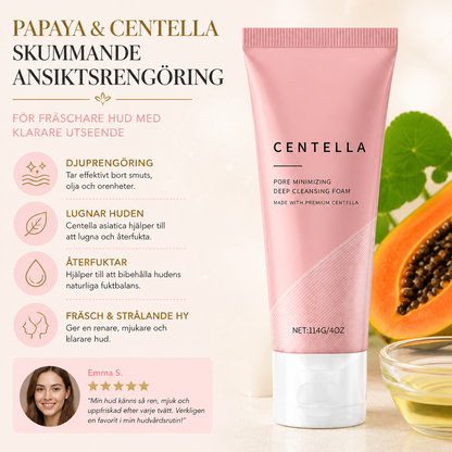 Papaya & Centella Skummande Ansiktsrengöring För Fräschare Hud Med Klarare Utseende