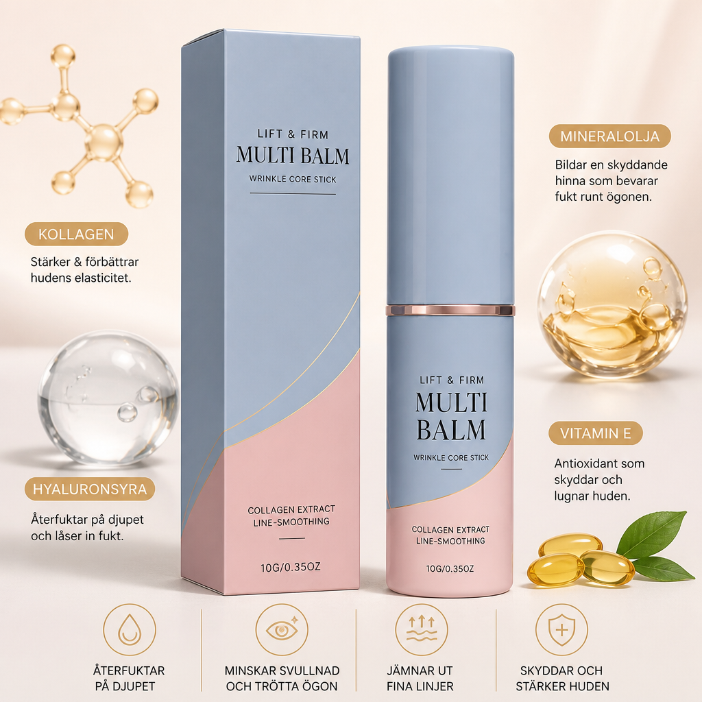 Kollagen Multi Balm Stick – Återfuktar & Jämnar Ut Synliga Fina Linjer