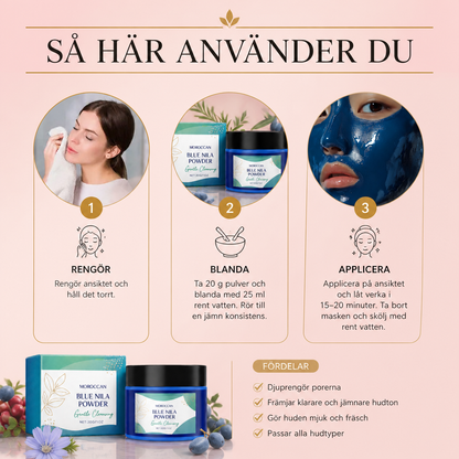 Blå Kollagen Lermask – Djuprengörande & Ljusnande Hudvårdsbehandling