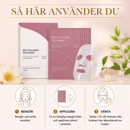 Bio-Kollagen Ansiktsmask – Djup Återfuktning För En Slätare Hud Med Fastare Utseende