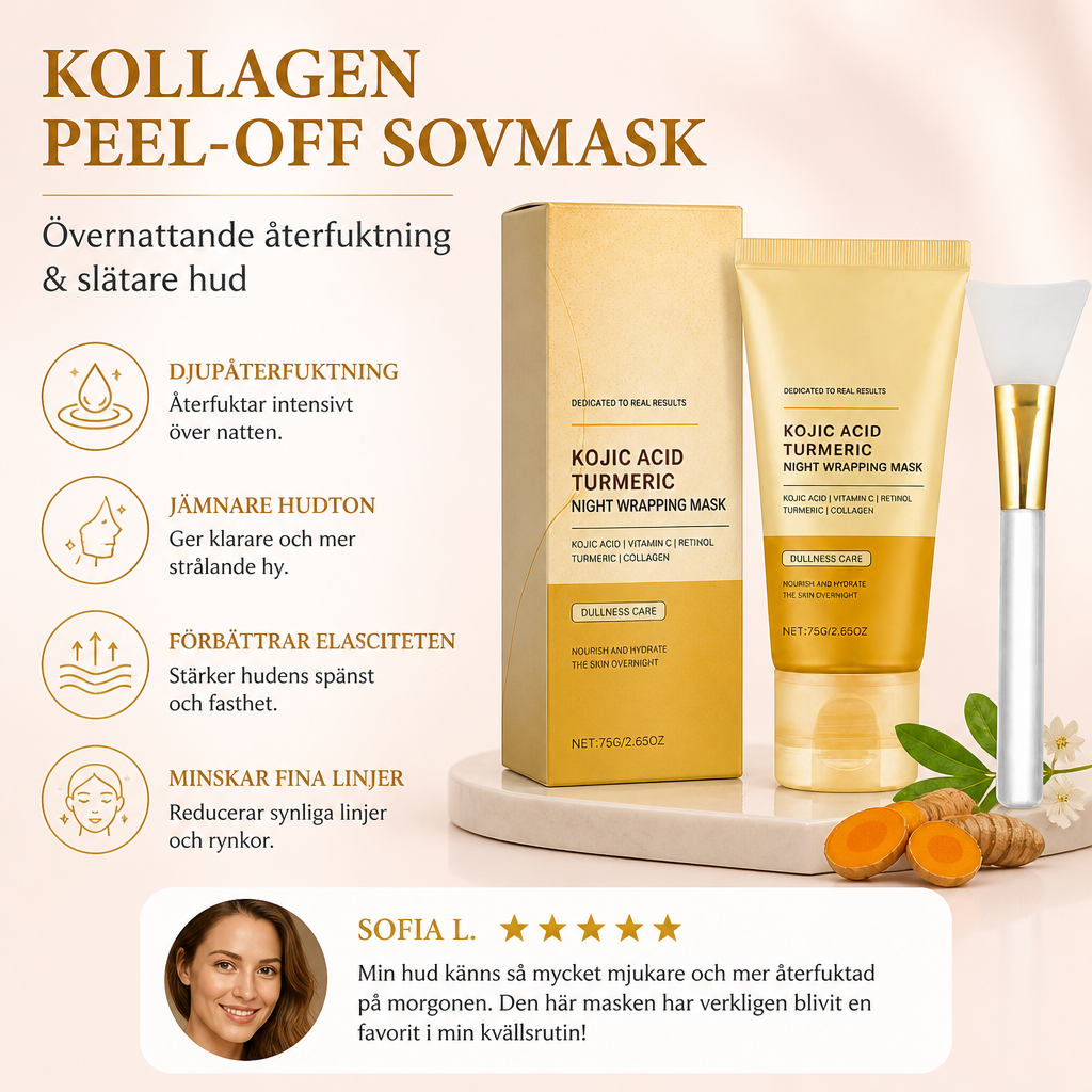 Övernattande Uppfriskande Peel-Off Mask – Återfuktande Vård För Strålande Hud