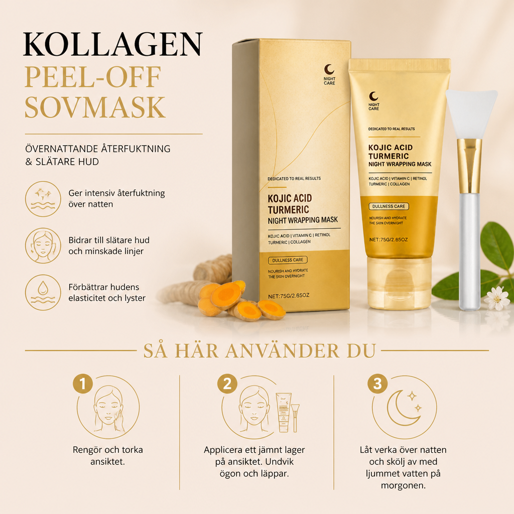 Övernattande Uppfriskande Peel-Off Mask – Återfuktande Vård För Strålande Hud