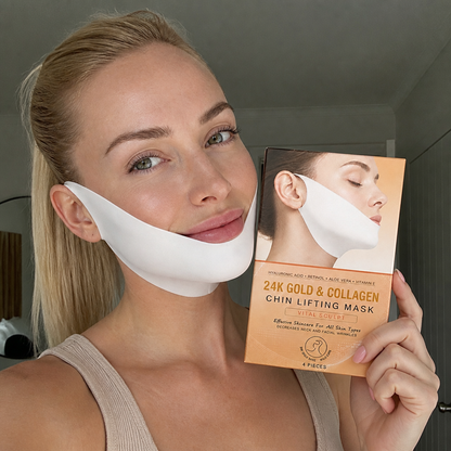 Guld Kollagen V-Line Mask – Uppstramande Återfuktning För Ett Skulpterat Utseende