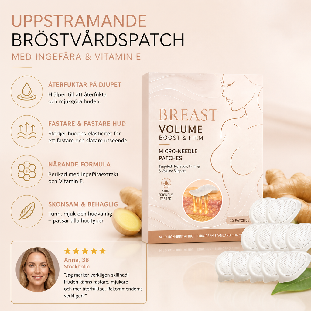 Uppstramande Bröstvårdspatch Med Ingefära & Vitamin E För Slätare Hud