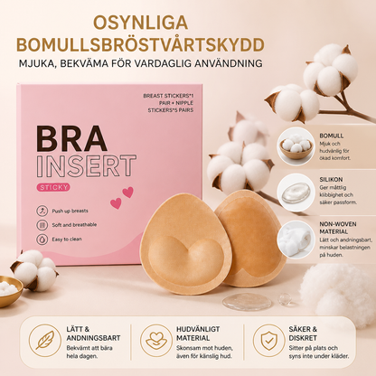 Osynliga Bomullsbröstvårtskydd – Mjuka, Bekväma För Vardaglig Användning