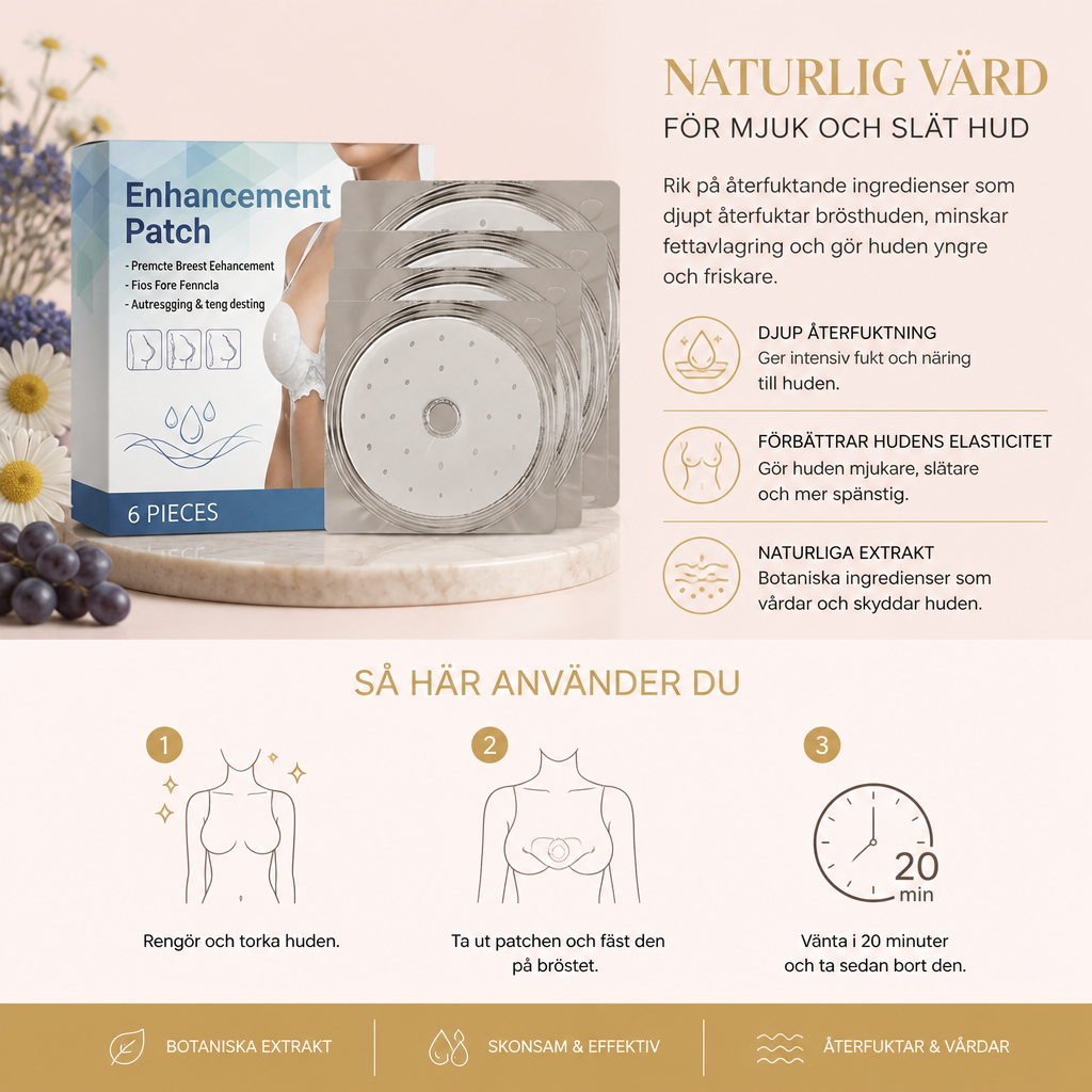 Botaniska Återfuktande Bröstvårdspatchar För Mjuk Och Slät Hud