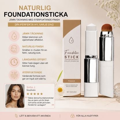 Naturlig Foundationsticka – Jämn Täckning Med Återfuktande Finish